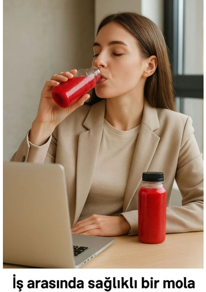 5 Adet Smoothie Detoks Şişesi Şeffaf Plastik Sızdırmaz Kapak Köşeli Meyve Suyu Şişesi 250 ml fırsatları