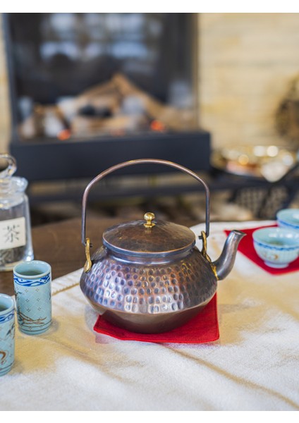 Bakır Zen Demlik Çekiç Dövme Oksit Renk No:2