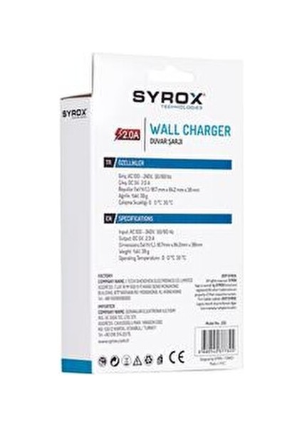 J15 10W USB Duvar Şarj Cihazı 5.0V 2.0A fırsatları