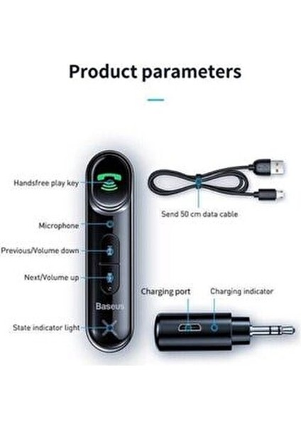 Bluetooth 5.0 Araç Ses Aktarım Kiti 3.5 mm Jack XQY-01 modelleri
