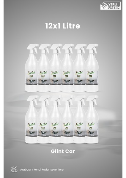 Car 12 x 1 Lt. Oto Araç Tampon Torpido Cam Temizleme Kireç Sökücü Sprey