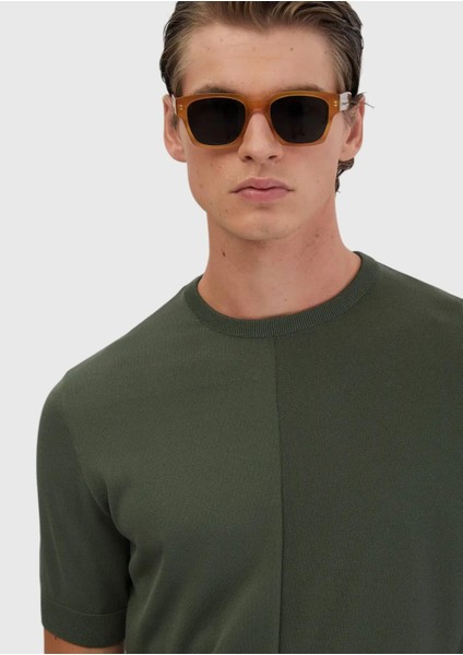 Haki Bisiklet Yaka Jakarlı Triko modelleri