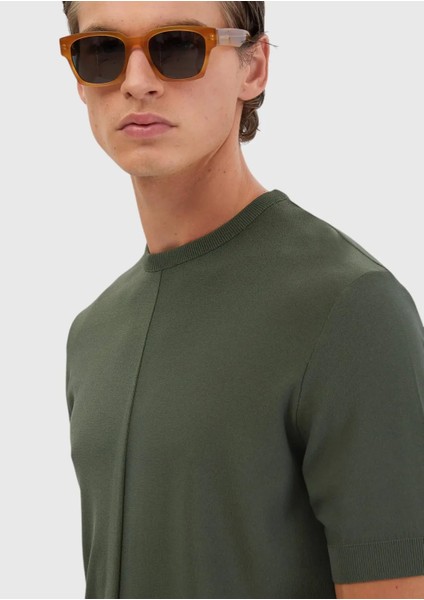 Haki Bisiklet Yaka Jakarlı Triko fırsatları