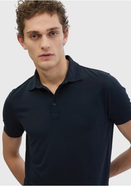 Siyah Düz Polo Yaka T-Shirt modelleri