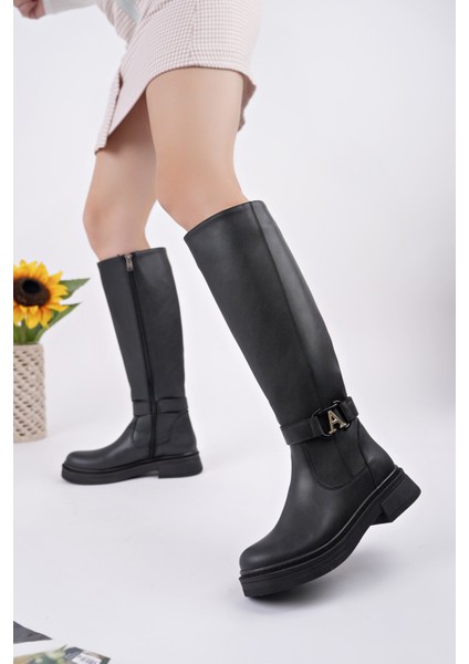 Aventra Kemer ve Toka Detaylı Fermuarlı Kadın Çizme indirimleri