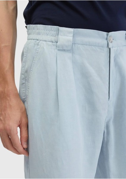 Açık Mavi Düz Dokuma Jogging Fit Casual Pamuk Karışımlı Pantolon modelleri