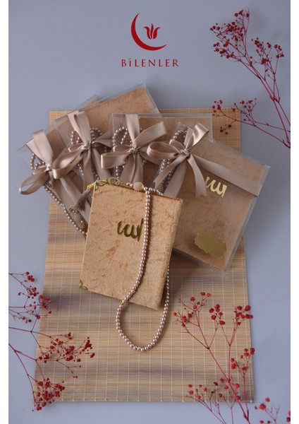 Hediyelik- Mevlitlik Kutulu Kadife Yasin ve Inci Tesbih Seti 20 Adet