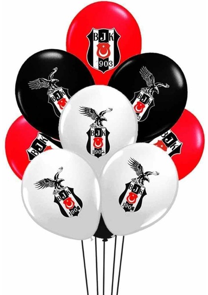Helyuma Uyumlu Beşiktaş Baskılı Balon Beşiktaş Temalı Doğum Günü Balonu 12 Inch 6 Adet fırsatları
