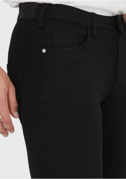 Siyah Düz Örme Slim Fit Casual Pantolon modelleri