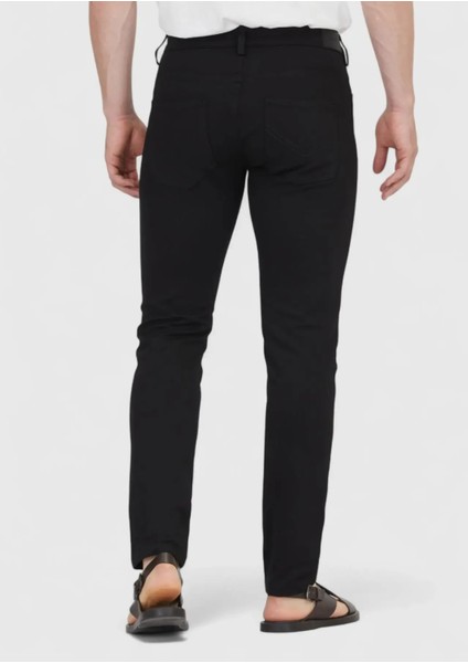 Siyah Düz Örme Slim Fit Casual Pantolon fırsatları