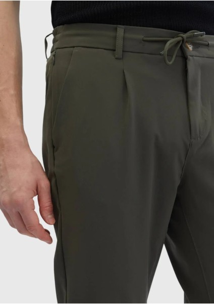 Haki Düz Dokuma Jogging Fit Casual Pantolon modelleri