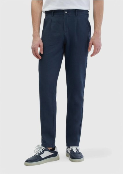 Antrasit Düz Dokuma Jogging Fit Casual %100 Keten Pantolon fiyatları