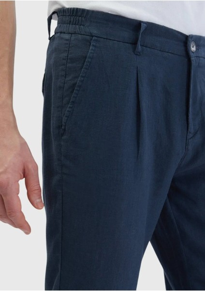 Antrasit Düz Dokuma Jogging Fit Casual %100 Keten Pantolon modelleri