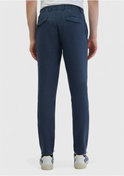 Antrasit Düz Dokuma Jogging Fit Casual %100 Keten Pantolon indirimleri