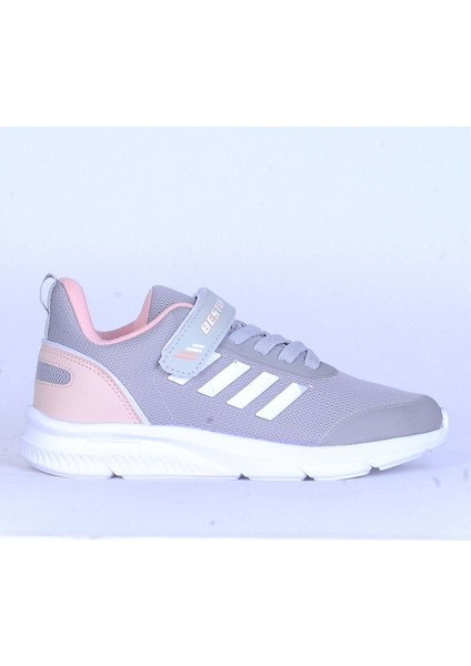 Moda Ayakkabı B-074 Füme-Pembe Kız Çocuk Spor Ayakkabı
