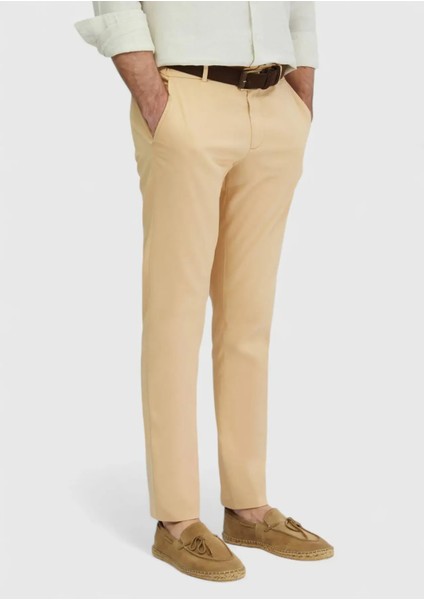 Safran Düz Dokuma Jogging Fit Casual Pamuk Karışımlı Pantolon modelleri