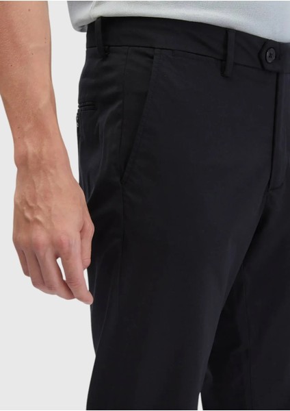Siyah Düz Dokuma Regular Fit Casual Pantolon modelleri