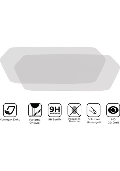 Yamaha Xmax 400 2023-2024 Uyumlu Motosiklet Ekran Koruyucu Şeffaf