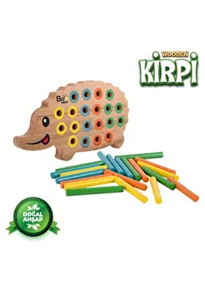 Kirpi Bul Tak Ahşap Oyun 20 Adet Renkli Dikenlerle Zeka ve Strateji Geliştirici fırsatları