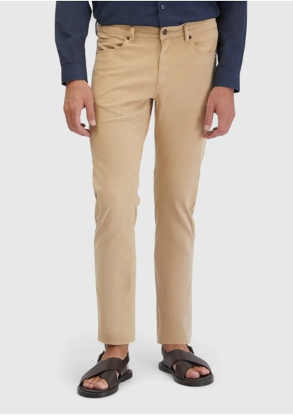 Safran Düz Dokuma Slim Fit Casual Pamuk Karışımlı Pantolon modelleri