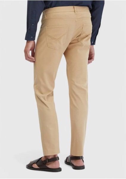 Safran Düz Dokuma Slim Fit Casual Pamuk Karışımlı Pantolon indirimleri