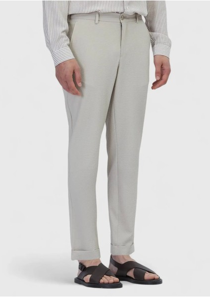 Bej Düz Dokuma Jogging Fit Casual Pantolon fiyatları