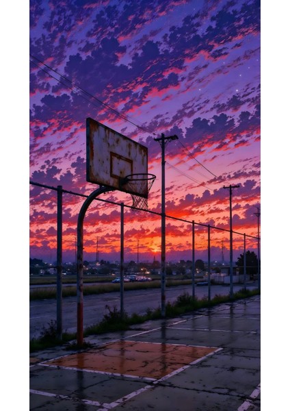 Basketbol Sahası V1 Ev Duvar Salon Güzellik Salonu Ofis Dükkan Dekarasyon Kanvas Tablo fiyatları