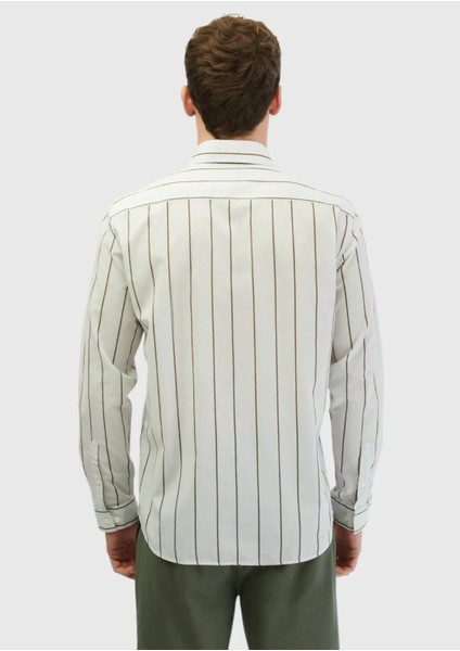 Açık Gri Baskılı Casual Fit Dokuma Casual %100 Pamuk Gömlek fiyatları