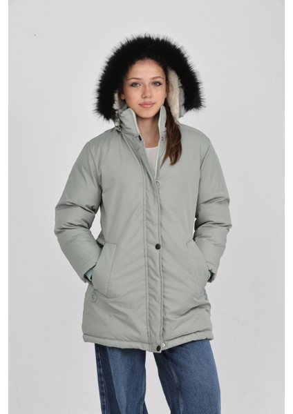 Kız Çocuk Kışlık Welsoft Astar Kalın Rahat Kalıp Çıkabilir Kapüşonlu Kaban Mont fiyatları