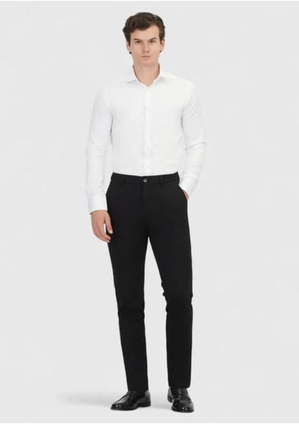 Beyaz Düz Slim Fit Dokuma Klasik %100 Pamuk Gömlek fiyatları