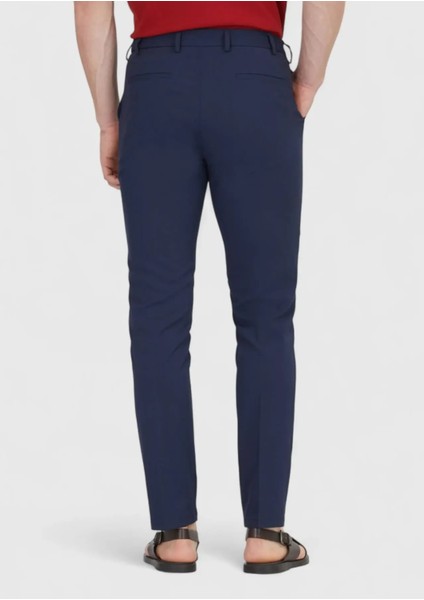 Lacivert Düz Dokuma Jogging Fit Casual Pantolon fırsatları