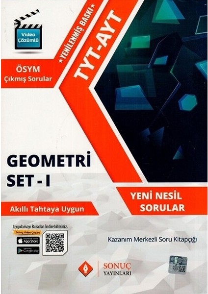 Sonuç Yayınları Tyt Ayt Geometri Set 1 Yenilenmiş Baskı