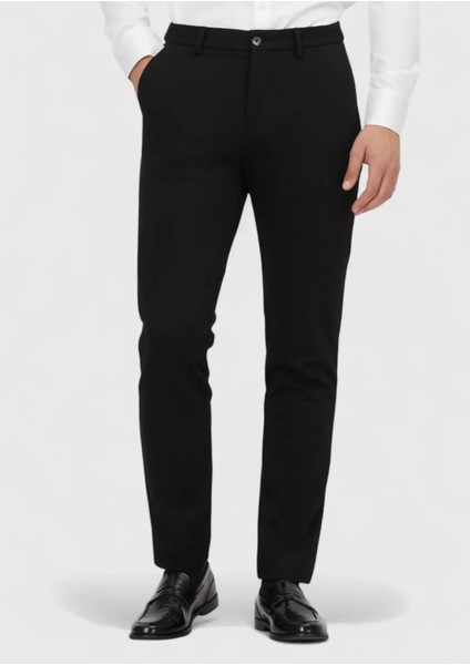 Siyah Düz Örme Jogging Fit Casual Pantolon fiyatları