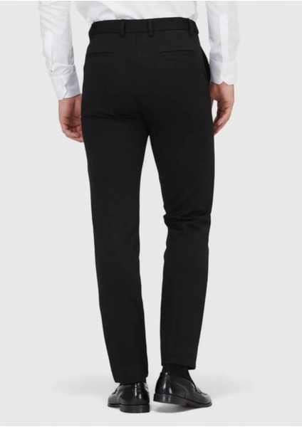 Siyah Düz Örme Jogging Fit Casual Pantolon fırsatları