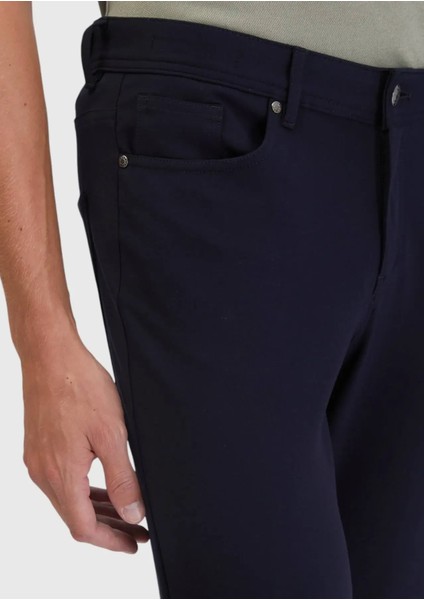 Lacivert Düz Örme Slim Fit Casual Pantolon modelleri