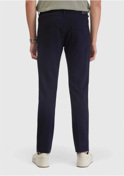Lacivert Düz Örme Slim Fit Casual Pantolon fırsatları