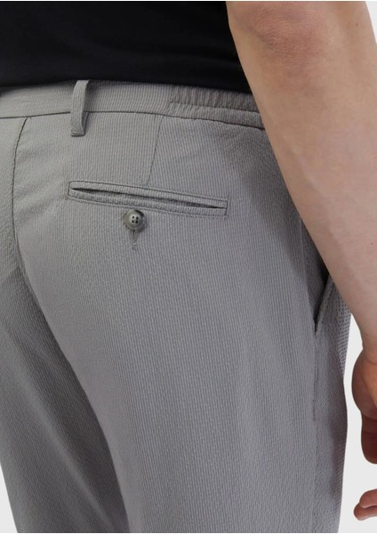 Gri Çizgili Dokuma Jogging Fit Casual Pantolon fırsatları