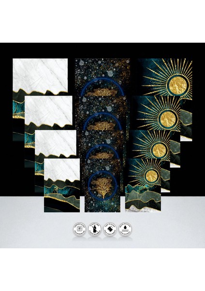 :temperli Cam Üçlü Set Tablo, Tablo, Üçlü Tablo, Uv Baskı, Cam Tablo, 3’lü Set, CUT004