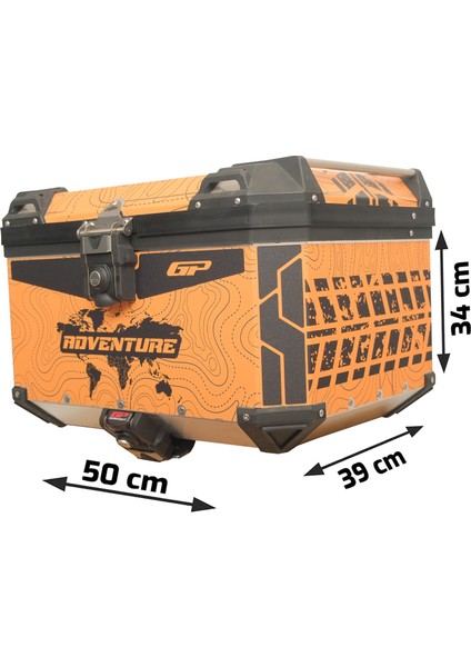 DSN03 Universal 45 Lt Desenli Alüminyum Motosiklet çantası