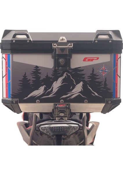 DSN06 Universal 57 Lt Desenli Alüminyum Motosiklet çantası modelleri