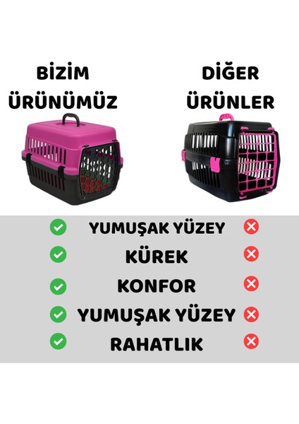 Kedi Köpek Evcil Hayvan Taşıma Kutusu Yumuşak Zeminli Portatif Seyahat Veteriner Uyumlu Hafif Evcil Hayvan Çantası Pratik Kullanımlı Evcil Hayvan Taşıyıcı 28X33X45 cm fırsatları