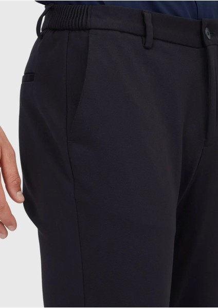Lacivert Düz Örme Jogging Fit Casual Pantolon modelleri