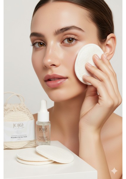 8'li Doğal Pamuk Yıkanabilir Makyaj Temizleme Pedi, Makyaj, Maske ve Yüz Temizleme Pamuğu, Yeniden Kullanılabilir fiyatları