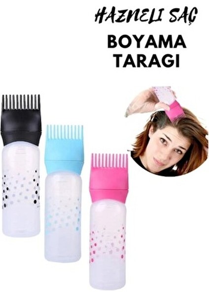 Taraklı Saç Boyama Şişesi Saç Boyama Tarağı Saç Bakım Tarağı Saç Bakım Yağı Aplikatörü