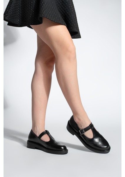 Kadın Loafer Çift Yüzlü Bantlı Günlük Ayakkabı Titra Siyah fiyatları