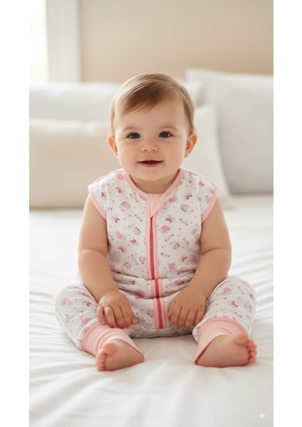 Interlok Kız Bebek Ayaklı Uyku Tulumu modelleri