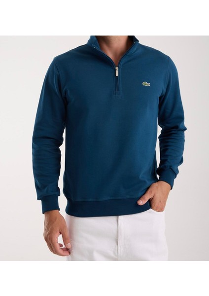 Yarım Fermuar Petrol Mavi Regular Fit fiyatları