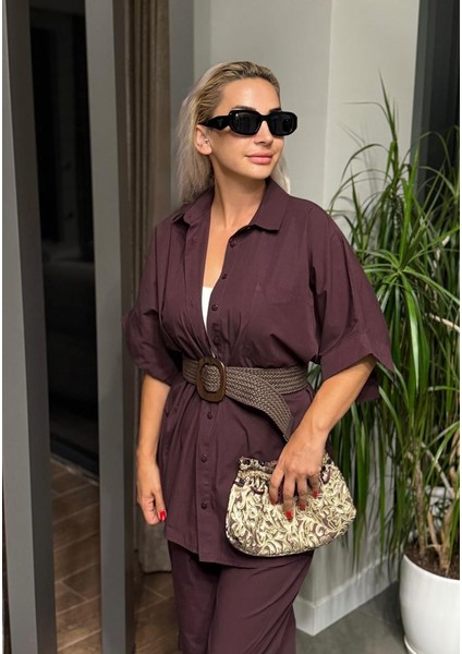 Bordo Rahat Kumaş Kadın Alt Üst Takım