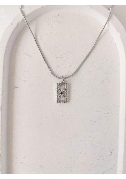 Kadın Çelik Minimal Kutup Yıldız Model Kolye fiyatları