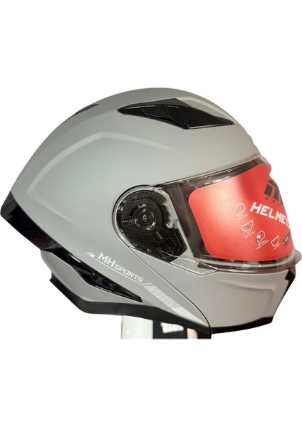 Çene Açılır Beyaz Kask L Beden